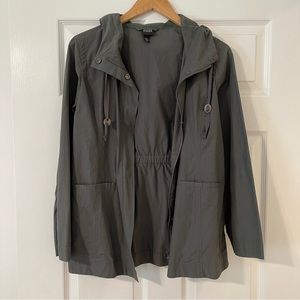 Eileen Fisher Nylon Cotton Hooded Jacket